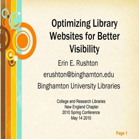 Optimizing Library Websites for Better Visibility