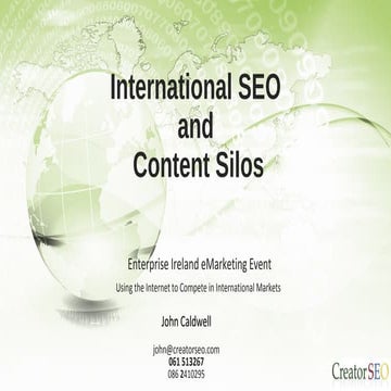 Data analytics and SEO to grow your international business | John Caldwell | ...