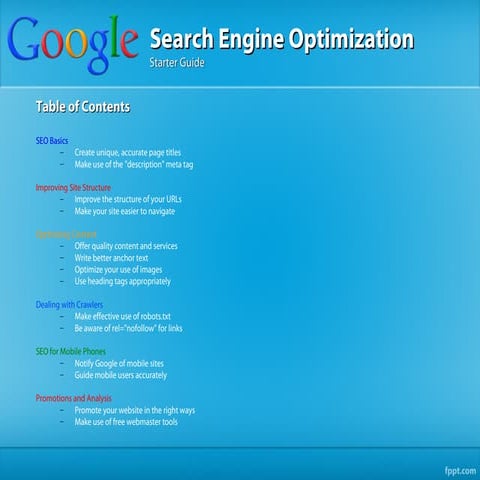 Search Engine Optimization Starter Guide