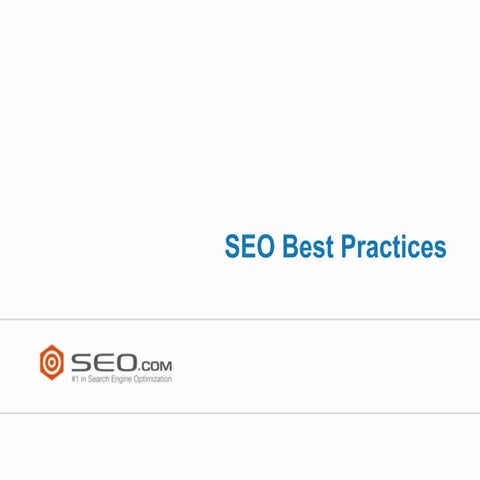 SEO Best Practices - Cybersymposium 2012 (Salt Lake City, UT)