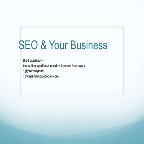 BG July DIG: SEO & Your Business