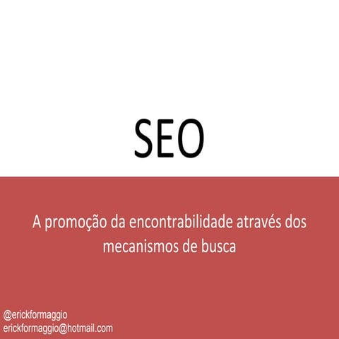 Apresentação SEO UNISINOS