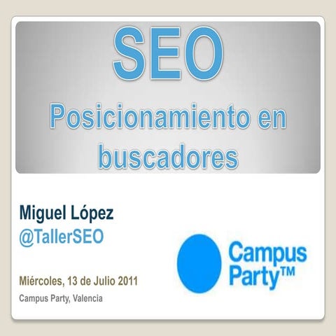 SEO Campus Party Valencia 2011