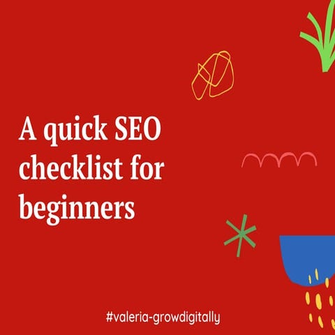 SEO checklist for beginners