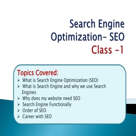 SEO Basic
