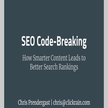 SEO Code-Breaking: How Smarter Content Leads to Better Search Rankings