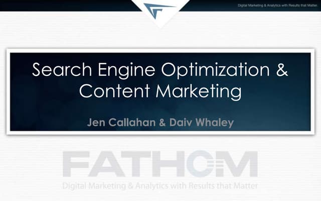SEO Basics | Getting Started with SEO & Content Marketing