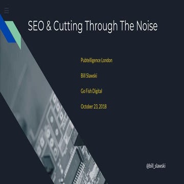 Seo; Cutting Through The Noise