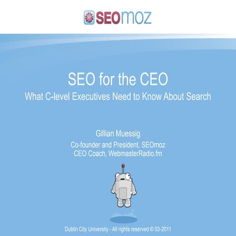 Seo   Dcu 7th March