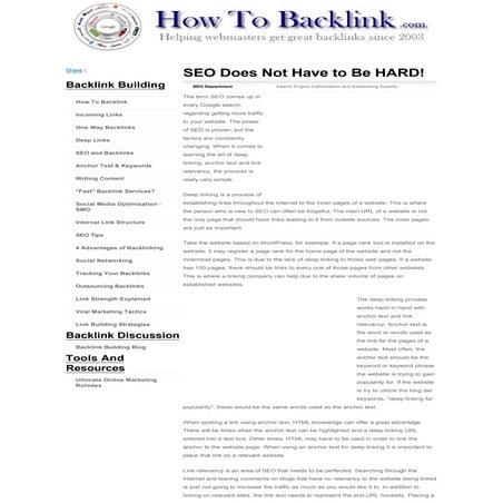 Seo does not have to be hard