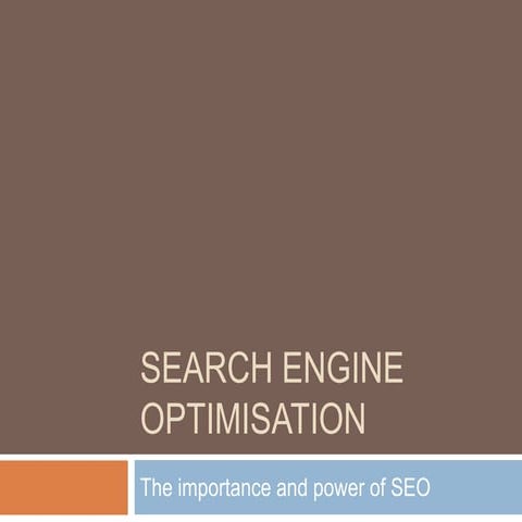 Search Engine Optimisation