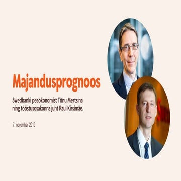 Swedbanki majandusprognoos 7.11.2019