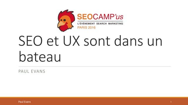 SEO et UX dans un bateau ?