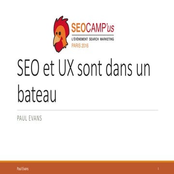SEO et UX dans un bateau ?