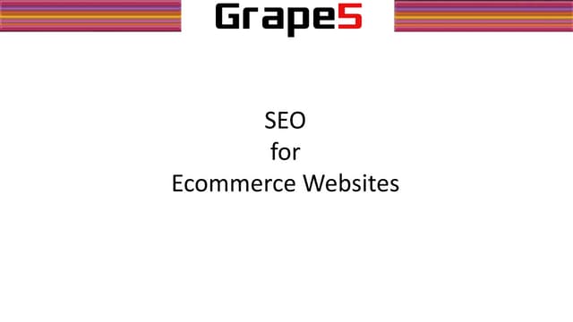 Seo for ecommerce websites