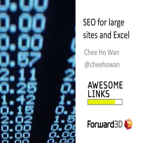 SEO for large sites and Excel