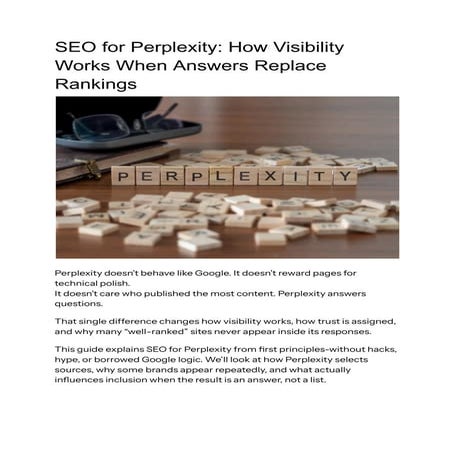 Perplexity AI – The Future of Intelligent Search and Research | PDF