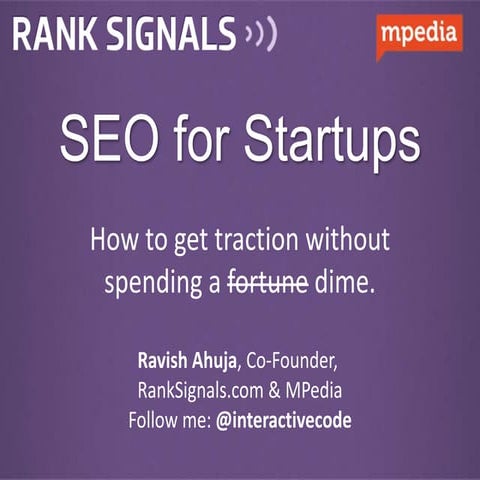 SEO for Startups