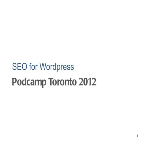 SEO for Wordpress