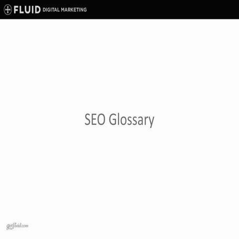 Learn SEO Terms | Fluid Advertising