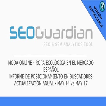 SEOGuardian - Ropa ecológica - Actualización anual 
