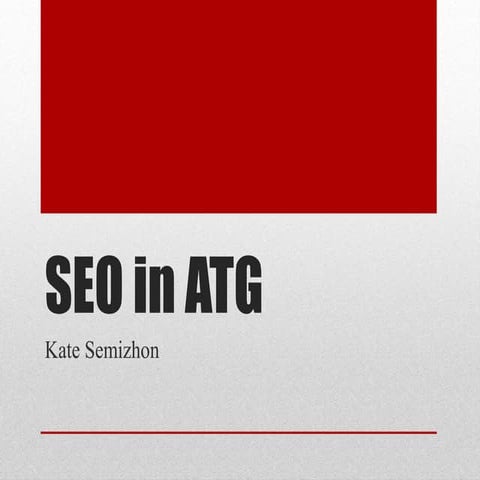 SEO Instruments in ATG