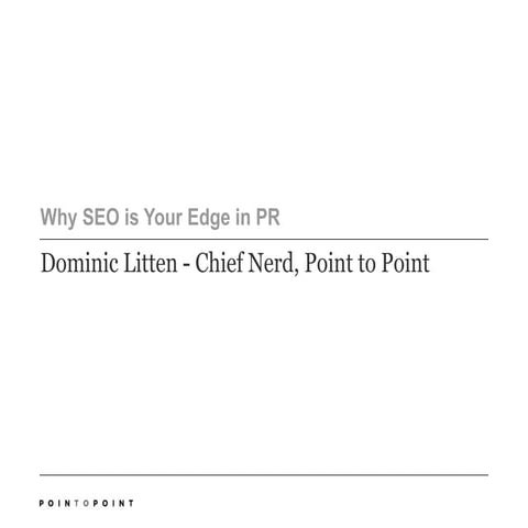 Why PR needs SEO