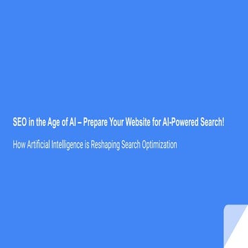 AI SEO, GEO, AEO, AI's Impact on the Future of SEO – Prepare Your Website for...