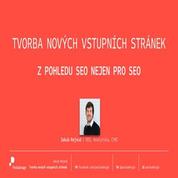 Tvorba nových vstupních stránek z pohledu SEO 
