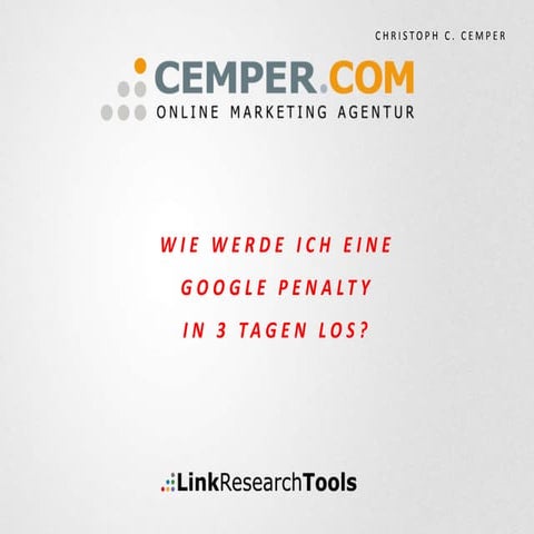 Wie werde ich eine Pinguin Penalty in 3 Tagen los?