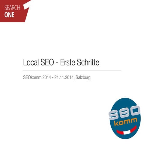 SEOkomm 2014 -  Local SEO Erste Schritte