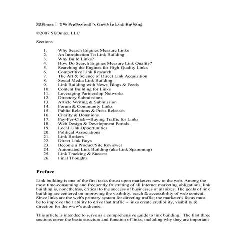 The Professional’s Guide to Link Building