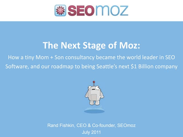 SEOMoz Pitch Deck
