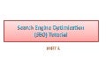 Search Engine Optimization(SEO) Tutorial Part 2