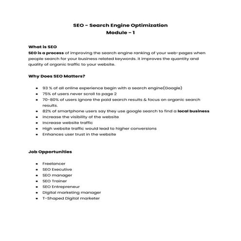 Detailed SEO Notes - On Page Off  page & technical SEO Notes