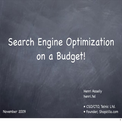 SEO On A Budget