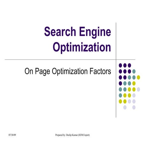 Seo On Page Factors