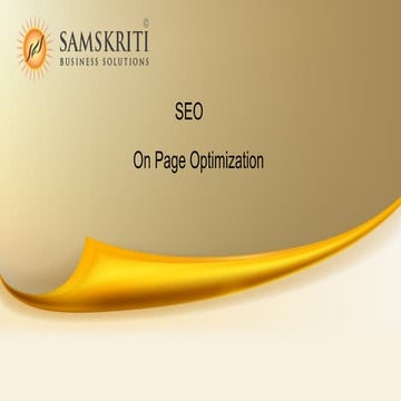 SEO On Page Activities 2014