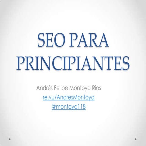 Seo Para Principiantes