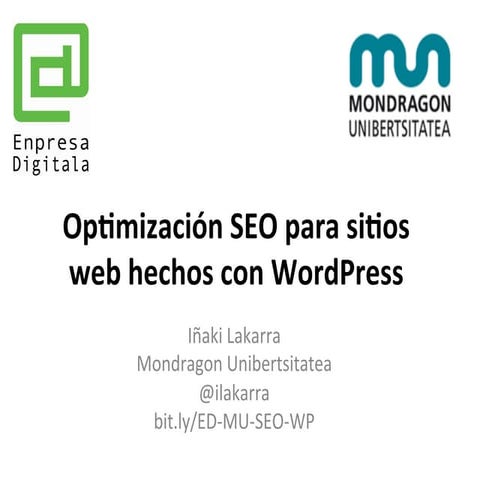 Optimización SEO para sitios web hechos con WordPress