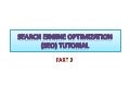 Search engine optimization(SEO), SEO Reseach and Analysis