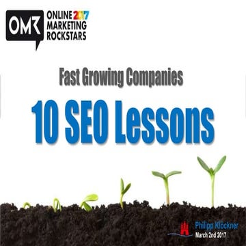Fast Growing Companies: 10 SEO Lessons Learned