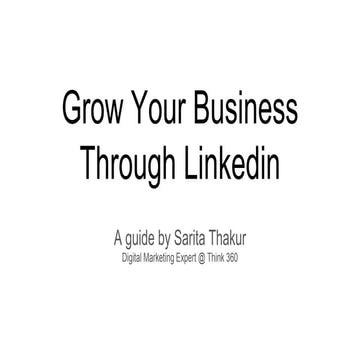 Grow your business on Linkdin 