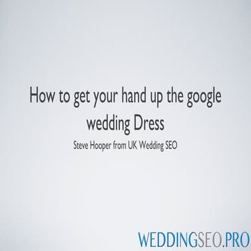 Getting your hand up Googles wedding dress!