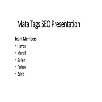 On Page SEO presentations 