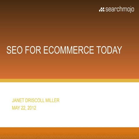 SEO for Ecommerce Today