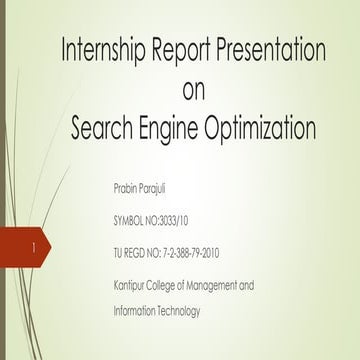 Seo presentation report