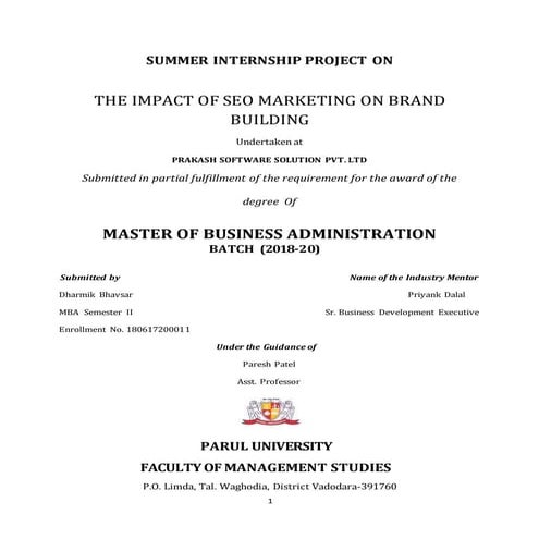 Digital marketing project