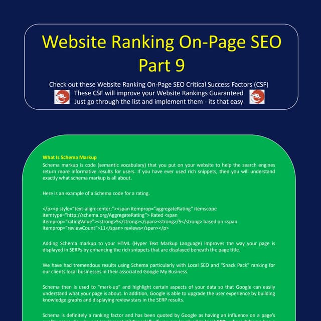 SEO Ranking Part 9