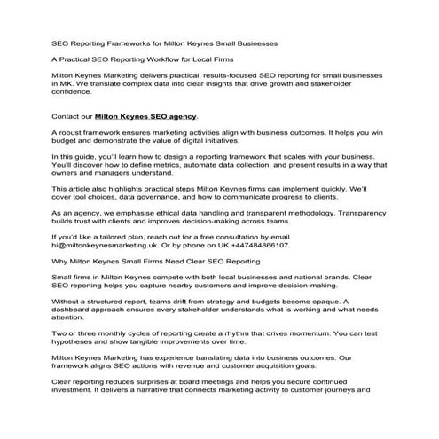 SEO Reporting Frameworks for Milton Keynes Small Businesses.docx